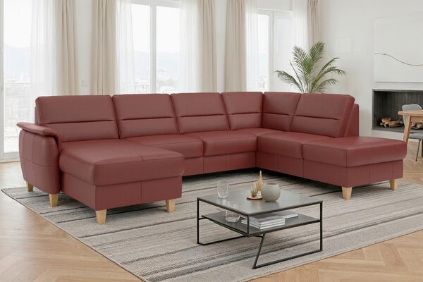 SEDACÍ SOUPRAVA, kůže, červenohnědá Sit & More - Sedací soupravy, Online Only
