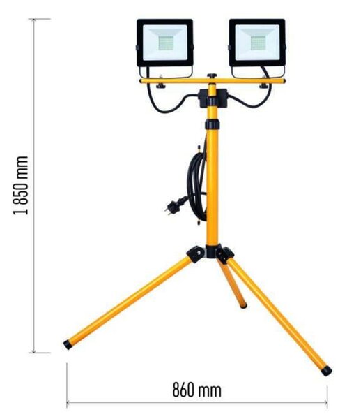EMOS Lighting LED reflektor HOBBY SLIM, 2× 30W + trojnožka 1531223120