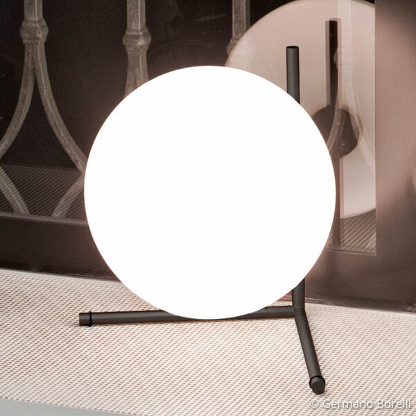 Stolní lampa FLOS, IC T2, stmívatelné, Černá, Obývací pokoj, Sklo, Design