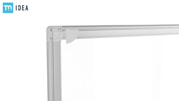 Bílá popisovací magnetická tabule 60x40 cm v hliníkovým rámu + sada příslušenství – TM IDEA® série Flex C764