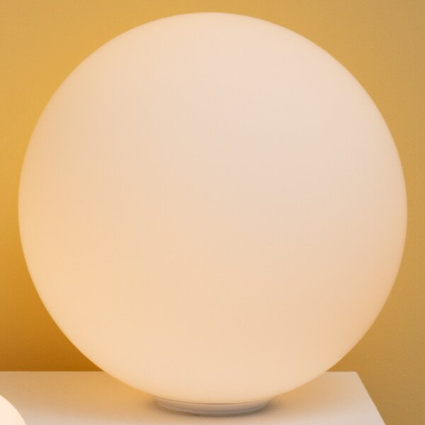 Stolní lampa Artemide, Dioscuri, stmívatelné, Bílá, Obývací pokoj, Sklo, Design