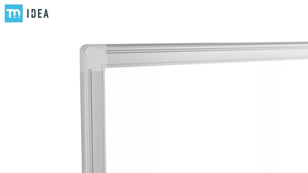 Bílá popisovací magnetická tabule 60x40 cm v hliníkovým rámu + sada příslušenství – TM IDEA® série Flex C764