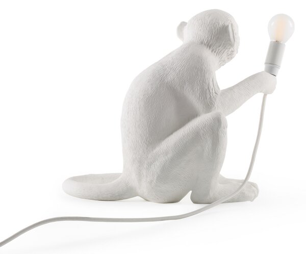 Stolní lampa SELETTI, Monkey Lamp, Bílá, Obývací pokoj, Plast, Design