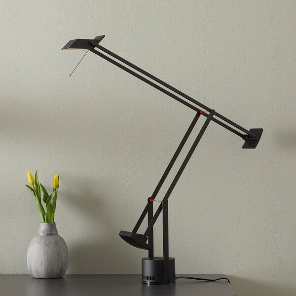 Stolní lampa Artemide, Tizio, stmívatelné, Černá, Pracovna, Plast, Design