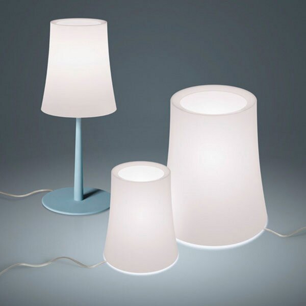 Stolní lampa Foscarini, Birdie Zero, Bílá, Obývací pokoj, Plast, Design