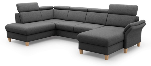 SEDACÍ SOUPRAVA, textil, tmavě šedá Sit & More - Sedací soupravy, Online Only
