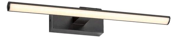 Rabalux 78001 GATEN - LED nástěnné svítidlo v černé barvě k nasvícení obrazu nebo k zrcadlu, LED 8W, 3000K, 45cm (Moderní naklápěcí LED svítidlo k zrcadlu nebo nad obraz)