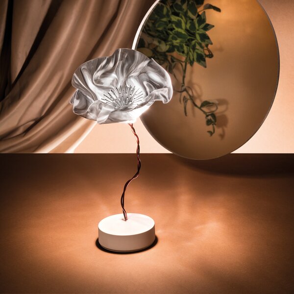 Stolní lampa Slamp, Lafleur, stmívatelné, Transparentní, Obývací pokoj, Plast, Design