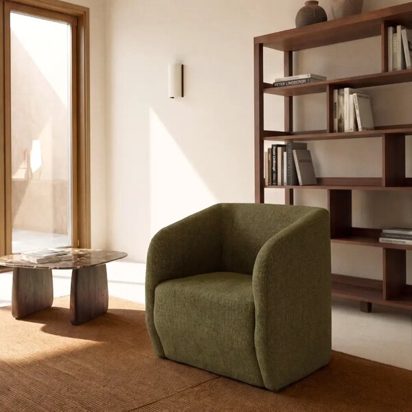 Kave Home Zelené čalouněné křeslo Milare 72 cm