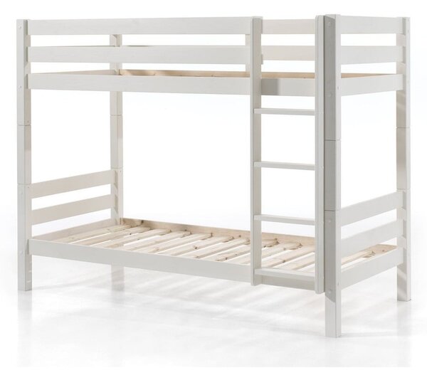 Bílá patrová dětská postel 90x200 cm Pino – Vipack