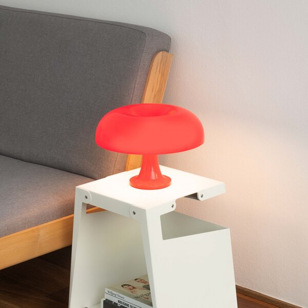 Stolní lampa Artemide, Nessino, Červená, Obývací pokoj, Plast, Design