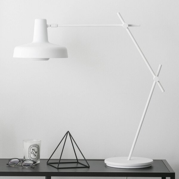 Stolní lampa GRUPA, Arigato, Bílá, Obývací pokoj, Kov