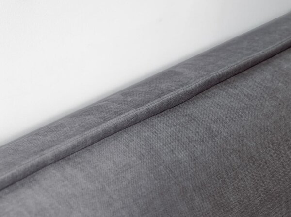Tmavě šedá čalouněná dvoulůžková postel s úložným prostorem s roštem 180x200 cm Jade – Bobochic Paris