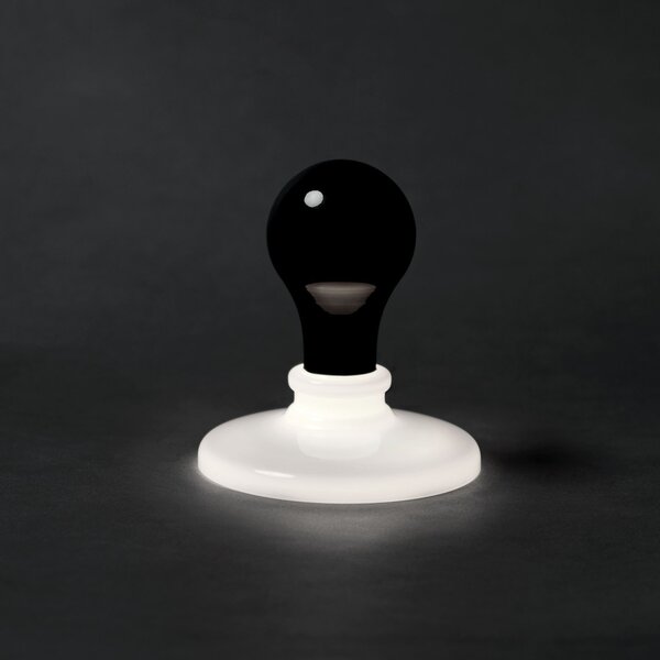 Stolní lampa Foscarini, Black Light, stmívatelné, Černá, Obývací pokoj, Sklo, Design
