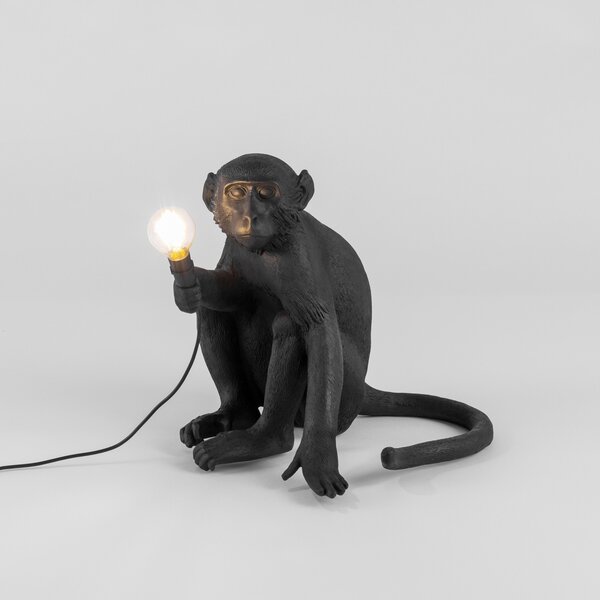 Venkovní svítidla SELETTI, Monkey Lamp, Černá, Plast, Design