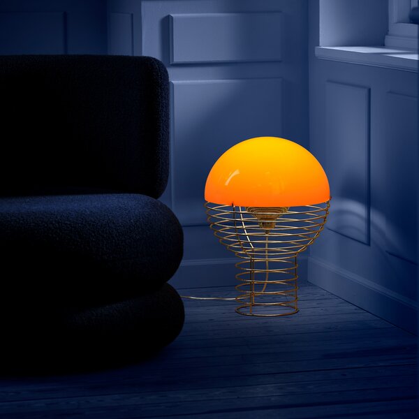 Stolní lampa Verpan, Wire Large, Metalická, Obývací pokoj, Kov, Design