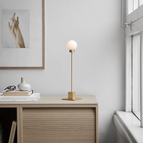 Stolní lampa Northern, Snowball, stmívatelné, Zlatá / mosazná, Obývací pokoj, Sklo, Design