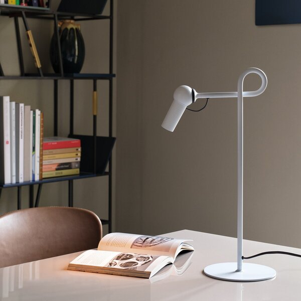 Stolní lampa kdln, Bird, stmívatelné, Bílá, Obývací pokoj, Kov