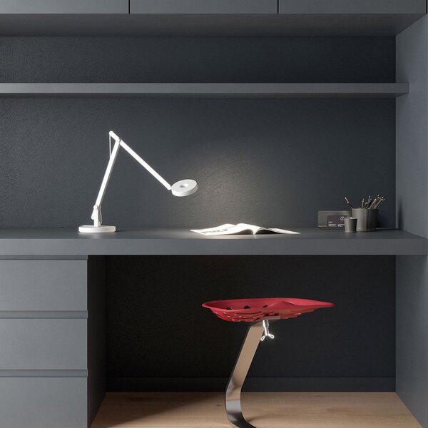 Stolní lampa Rotaliana, String T1 Mini DTW, stmívatelné, Bílá, Pracovna, Kov, Design