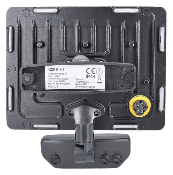Solight LED reflektor Quick se sensorem, 30W, 2550lm, 4000K, IP44, černý WM-30WS-Q
