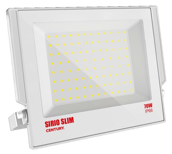 CENTURY LED reflektor SIRIO SLIM BÍLÝ 70W 4000K 110d 230x270x28mm IP66 IK08