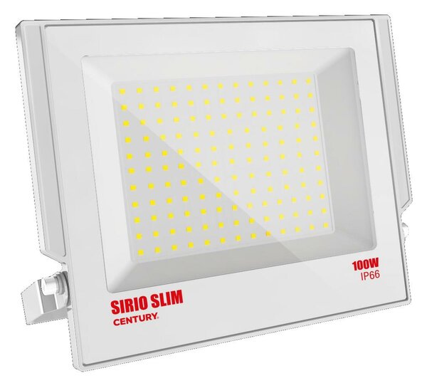 CENTURY LED reflektor SIRIO SLIM BÍLÝ 100W 4000K 110d 230x270x28mm IP66 IK08