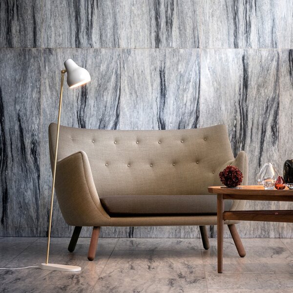 Stojací Lampa Louis Poulsen, VL38, stmívatelné, Bílá, Obývací pokoj, Kov, Design