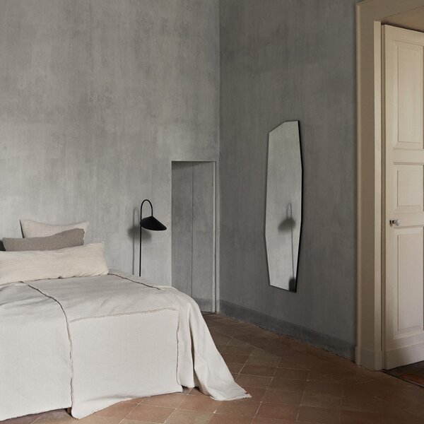 Stojací Lampa ferm LIVING, Arum, Černá, Obývací pokoj, Mramor, Design