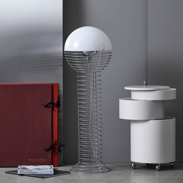 Stojací Lampa Verpan, Wire, Metalická, Obývací pokoj, Kov, Design