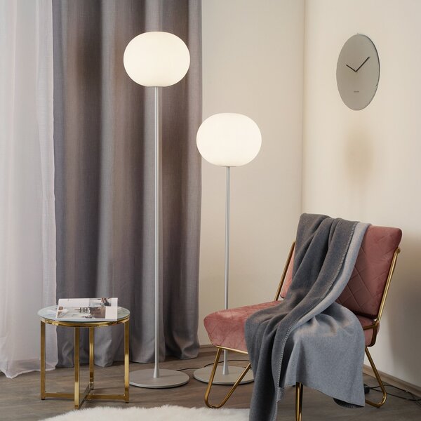 Stojací Lampa FLOS, GLO-BALL, stmívatelné, Metalická, Obývací pokoj, Sklo, Design