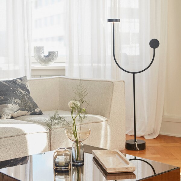 Stojací Lampa AYTM, Grasil, Černá, Obývací pokoj, Kov, Design