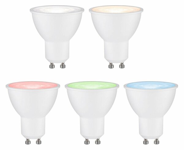 PAULMANN Standard 230V Smart Home Zigbee 3.0 LED reflektor GU10 4,8W RGBW+ stmívatelné bílá mat