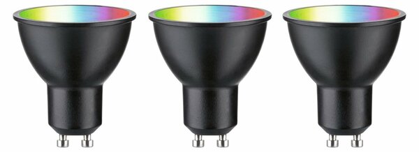 PAULMANN Standard 230V Smart Home Zigbee 3.0 LED reflektor GU10 3x4,8W RGBW+ stmívatelné černá mat
