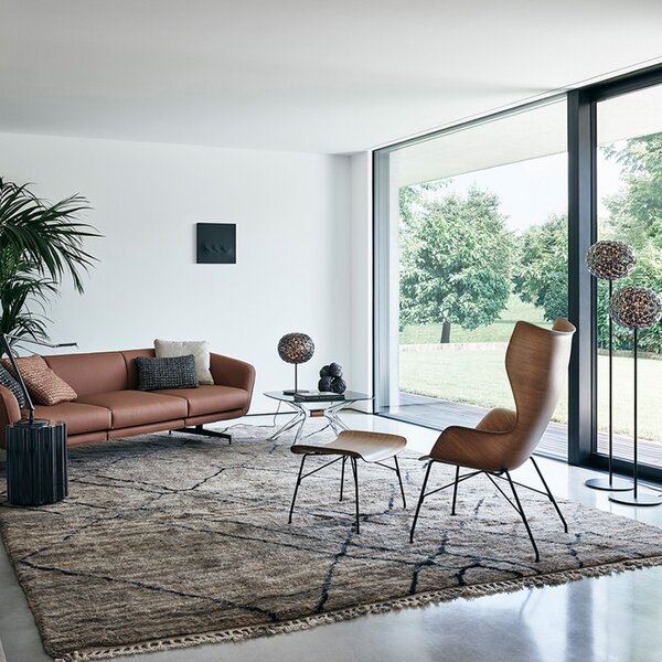 Stojací Lampa Kartell, Planet, stmívatelné, Černá, Obývací pokoj, Plast, Design