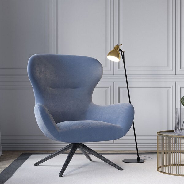 Stojací Lampa Rotaliana, Luxy F0 Glam, Černá, Obývací pokoj, Kov, Design