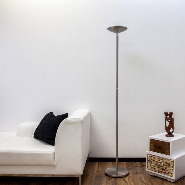 Stojací Lampa Lindby, MALEA, stmívatelné, Metalická, Obývací pokoj, Kov, Moderní