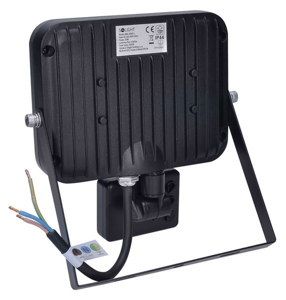 Solight LED reflektor PRO se senzorem, 30W, 2760lm, 5000K, IP44 WM-30WS-L