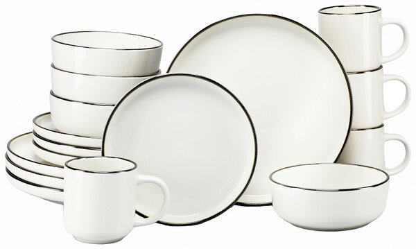 KOMBINOVANÁ SOUPRAVA, 16dílné, kamenina Creatable - Online Only nádobí, Online Only