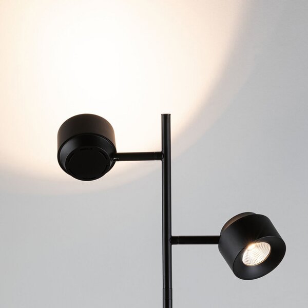 Stojací Lampa Paulmann, Puric Pane, stmívatelné, Černá, Obývací pokoj, Kov, Moderní