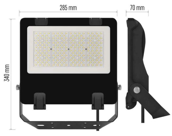 EMOS LED reflektor AVENO 100W, černý, neutrální bílá ZS2443