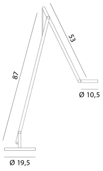 Stojací Lampa Rotaliana, String F1 DTW, stmívatelné, Černá, Obývací pokoj, Kov, Design