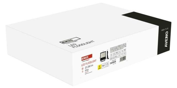 EMOS LED reflektor AVENO 150W, černý, neutrální bílá ZS2453A