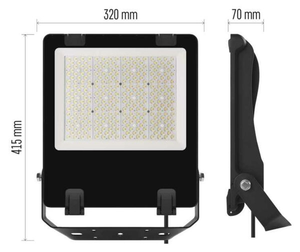 EMOS LED reflektor AVENO 150W, černý, neutrální bílá ZS2453A