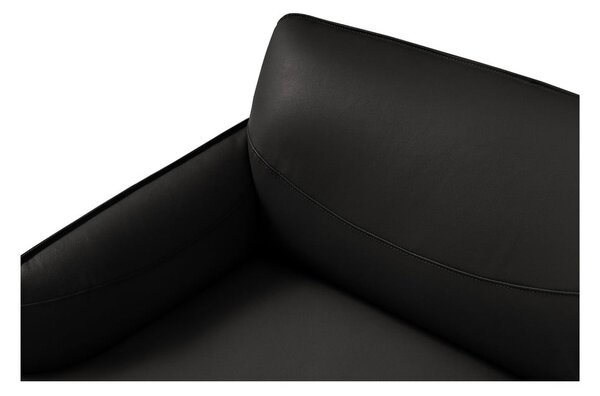 Černá kožená pohovka Windsor & Co Sofas Neso, 235 x 90 cm