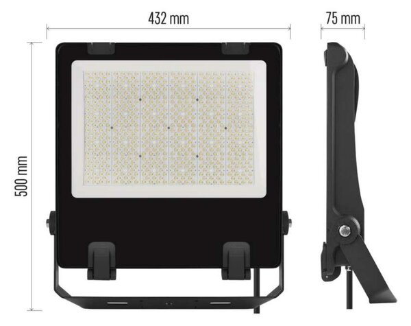 EMOS LED reflektor AVENO 300W, černý, neutrální bílá ZS2473