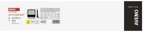 EMOS LED reflektor AVENO 300W, černý, neutrální bílá ZS2473