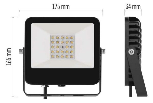 EMOS LED reflektor AVENO 20W, černý, neutrální bílá ZS2413