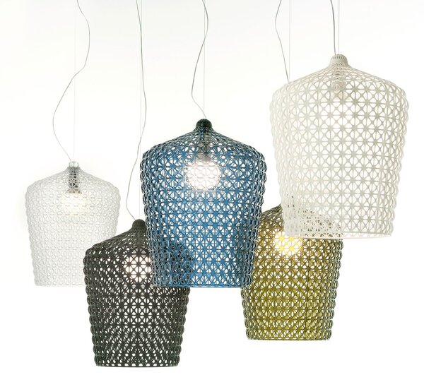 Závěsná svítidlo Kartell, Kabuki, Černá, Obývací pokoj, Plast, Design