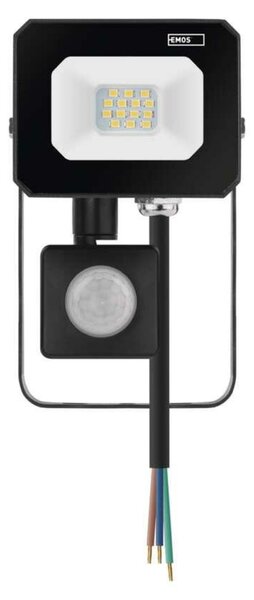 EMOS LED reflektor SIMPO s pohybovým čidlem, 10 W, černý, neutrální bílá ZS2313