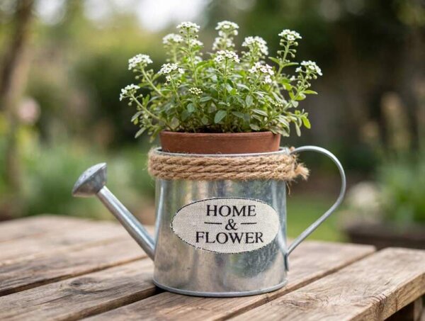 Dekorativní konvička obal na květináč Home Flower